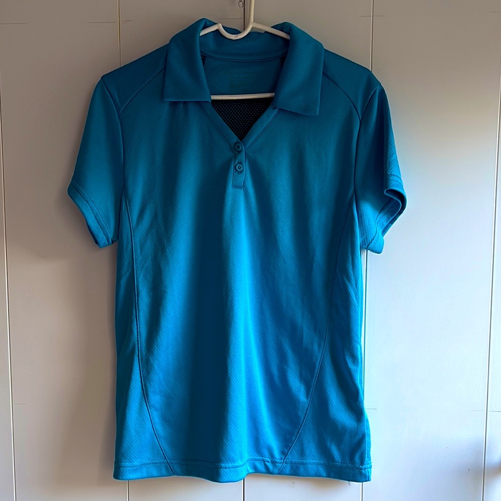 Athletic Dry Wick Blue Polo Shirt Size M